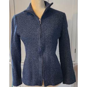 Jones new york women's tweed wool Full Zip jacket Size 6